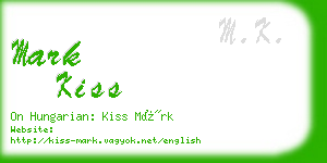 mark kiss business card